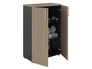 Шкаф NW 1280 закрытый вяз натуральный/антрацит