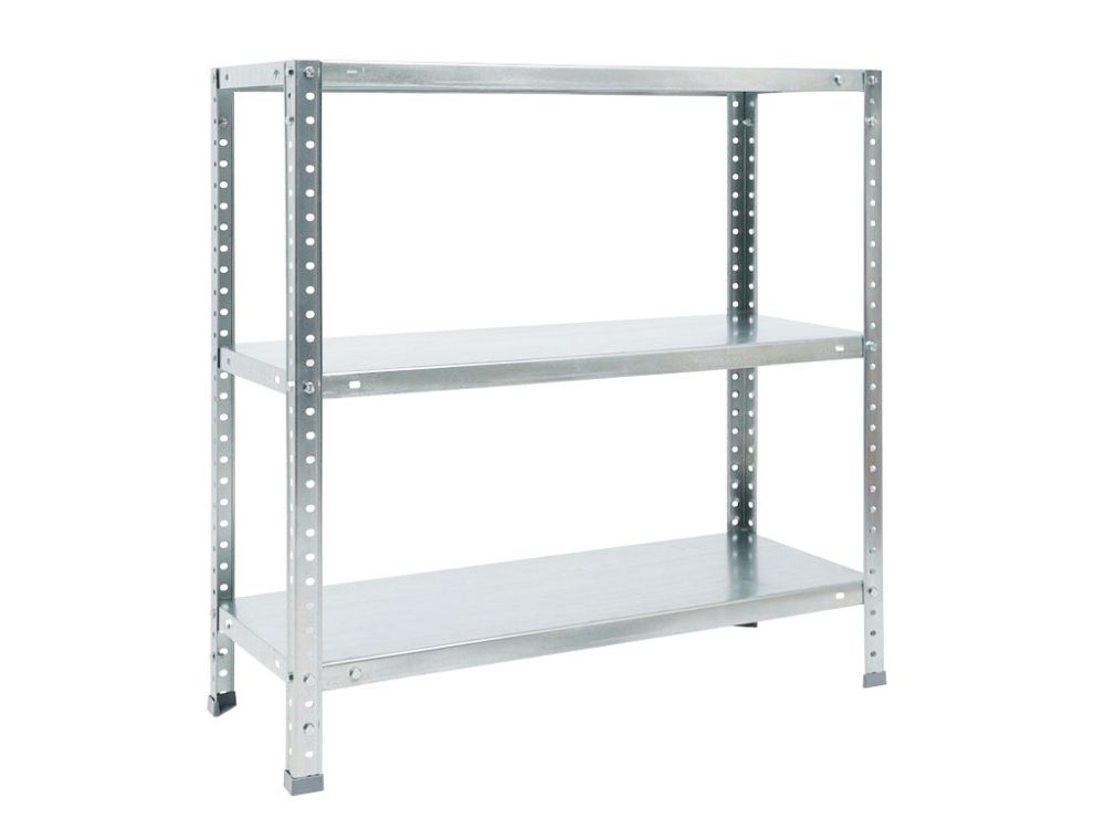 Стеллаж ES 75KD/75x30/3 (120 кг на стеллаж, до 30кг. на полку) оцинкованный