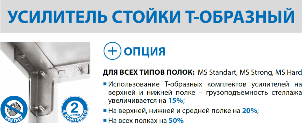 Стеллажи MS Strong (750 кг на стеллаж, до 150кг. на полку) — изображение 7